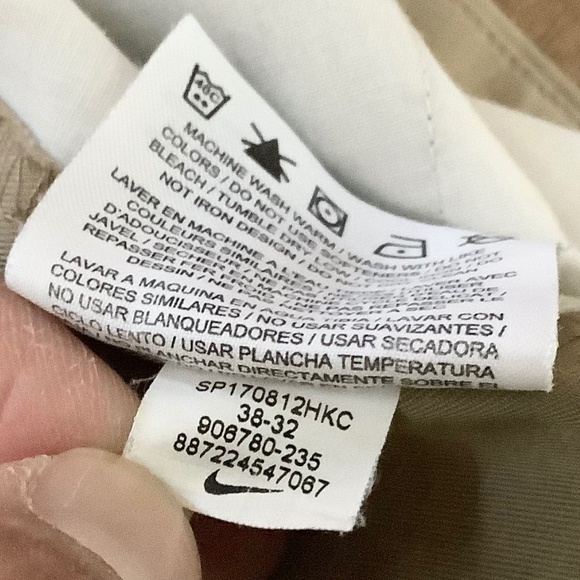 Mens Sz 38 x 32 Nike Dri Fit Khaki Golf Pants polyester spandex 906780-235 - Picture 9 of 9